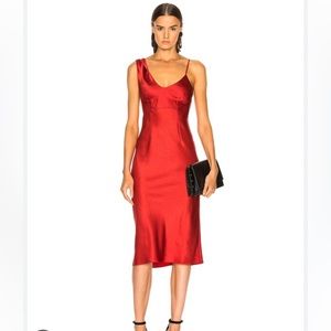Alexander Wang Twist Shoulder Midi Slip Dress